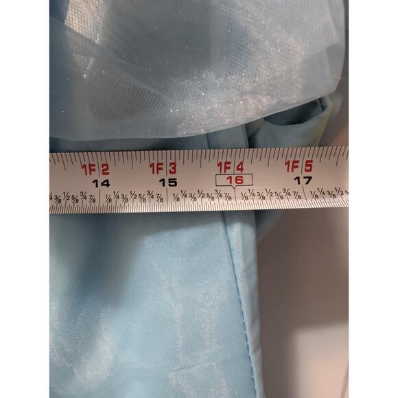 Women’s Blue Fairy Tale Cinderella Dress Costume Corset Back Pearls Size 10 - Picture 11 of 16